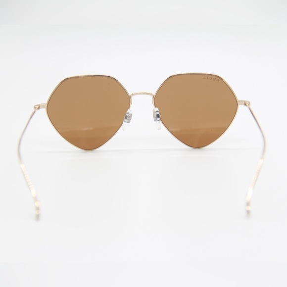 NEW GUCCI GG1182S 002 GOLD BROWN WOMEN SUNGLASSES GUCCI - Picture 11 of 15